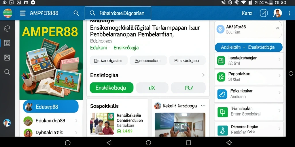 Antarmuka aplikasi AMPER88 yang informatif dan interaktif.