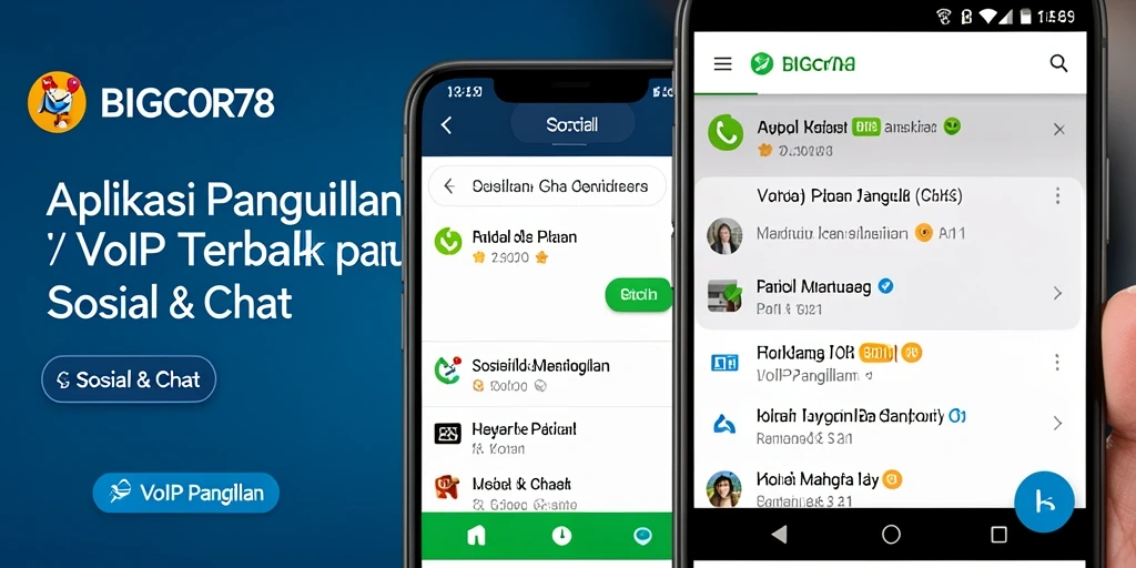 Antarmuka pengguna <strong>BIGCOR78</strong> yang sederhana dan menarik saat melakukan panggilan.