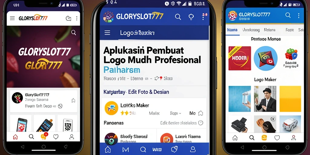 Antarmuka pengguna GLORYSLOT777 yang intuitif dalam membuat logo.
