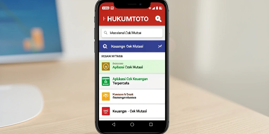 Antarmuka mudah digunakan HUKUMTOTO untuk Cek Mutasi.