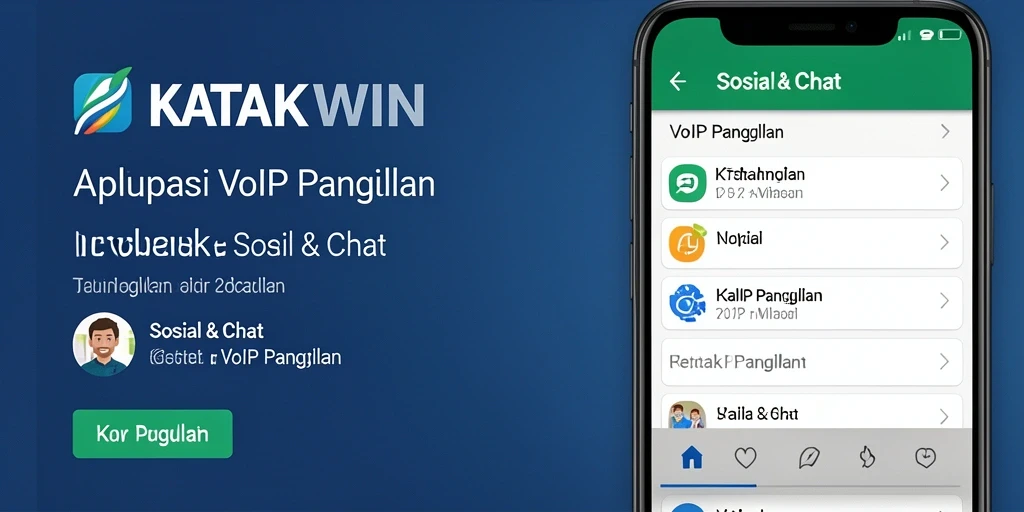 Tampilan antarmuka KATAKWIN saat melakukan VoIP Panggilan.