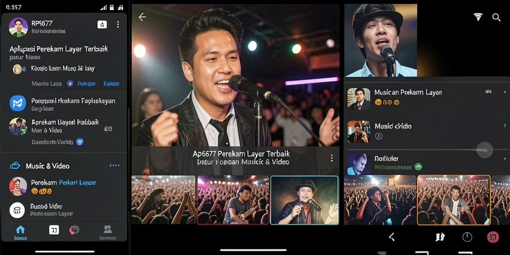 Tampilan antarmuka pengguna RP6677 untuk perekaman layar.